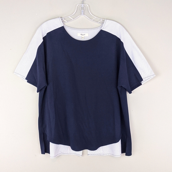 Madewell Tops - Madewell | Slit Back Two Tone Shirt - E37